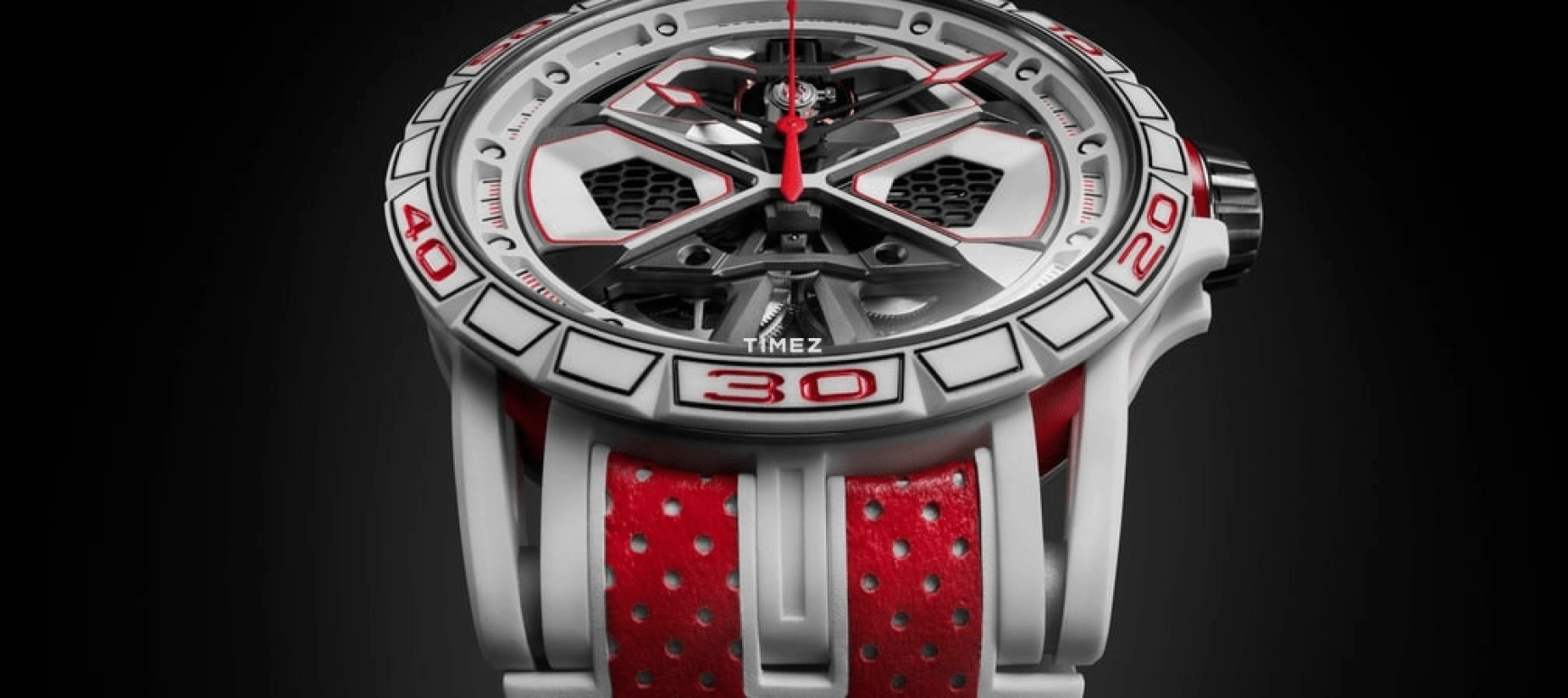 Roger Dubuis,Excalibur Spider 45mm,45mm,Composite,Grey,Skeleton,White,Automatic,Day,72hours,RDDBEX1040