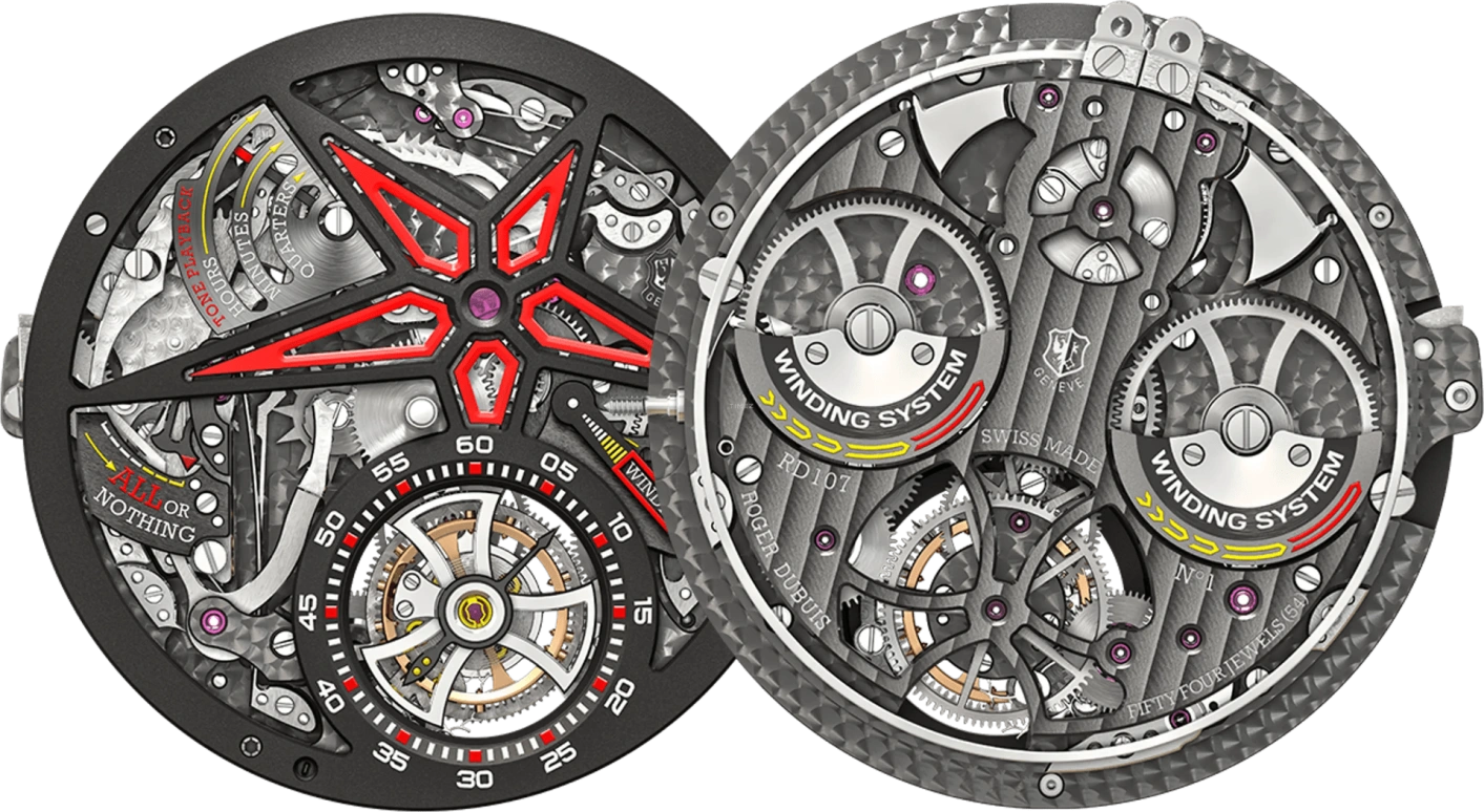 Roger Dubuis,Hyper Watches™ 45mm,45mm,Titanium,Luminous,Automatic,72hours,In-house Caliber,RDDBEX0841