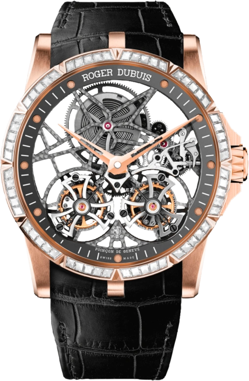 Roger Dubuis,Excalibur 45mm,45mm,Rose Gold,Skeleton,Handwound,50hours,In-house Caliber,RDDBEX0407