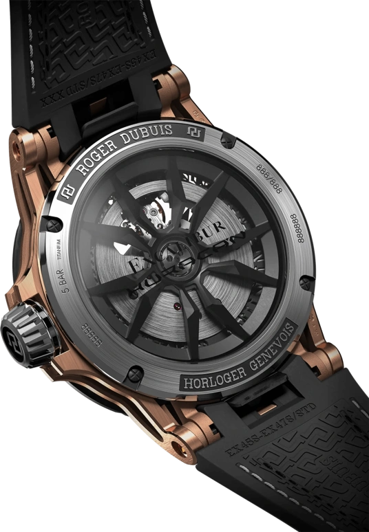 Roger Dubuis,Excalibur Spider 45mm,45mm,Titanium,Rose,Luminous,White,Black,Automatic,60hours,In-house Caliber,RDDBEX0750