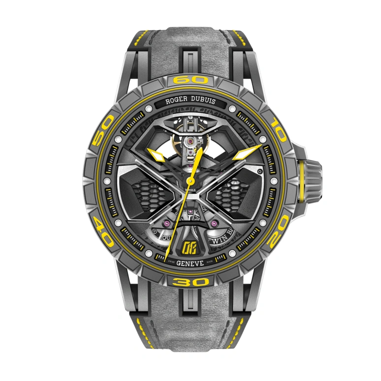 Roger Dubuis,Excalibur Spider 45mm,45mm,Titanium,Luminous,White,Yellow,Black,Automatic,60hours,In-house Caliber,RDDBEX0792