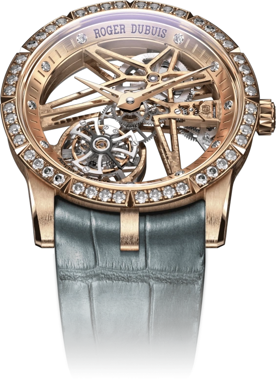 Roger Dubuis,Excalibur 36mm,36mm,Rose Gold,Rose,Skeleton,Handwound,60hours,In-house Caliber,RDDBEX0664