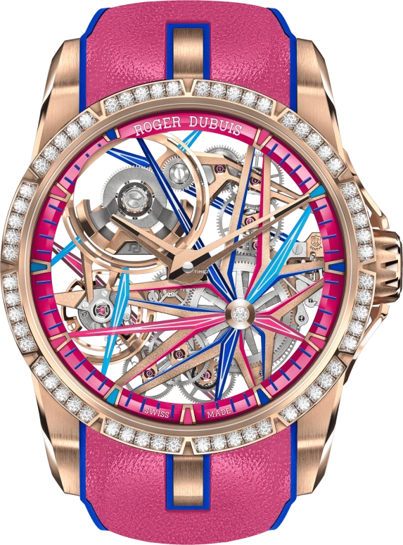 Roger Dubuis,Excalibur 42mm,42mm,Pink Gold,Skeleton,Automatic,72hours,In-house Caliber,RDDBEX1015