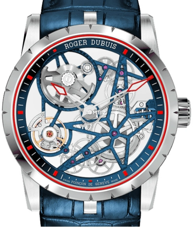 Roger Dubuis,Excalibur 42mm,42mm,Cobalt-chromium Alloy,Luminous,White,Blue,Red,Automatic,60hours,In-house Caliber,RDDBEX0590