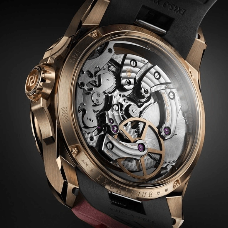 Roger Dubuis,Hyper Watches™ 45mm,45mm,Pink Gold,Skeleton,Rose Gold,Handwound,Tourbillon,72hours,RDDBEX1122