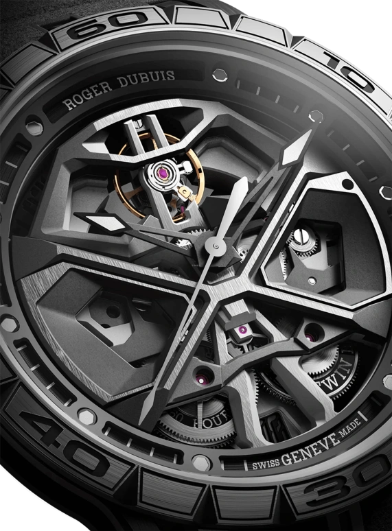 Roger Dubuis,Excalibur Spider 45mm,45mm,Titanium,Luminous,White,Black,Automatic,60hours,In-house Caliber,RDDBEX0748