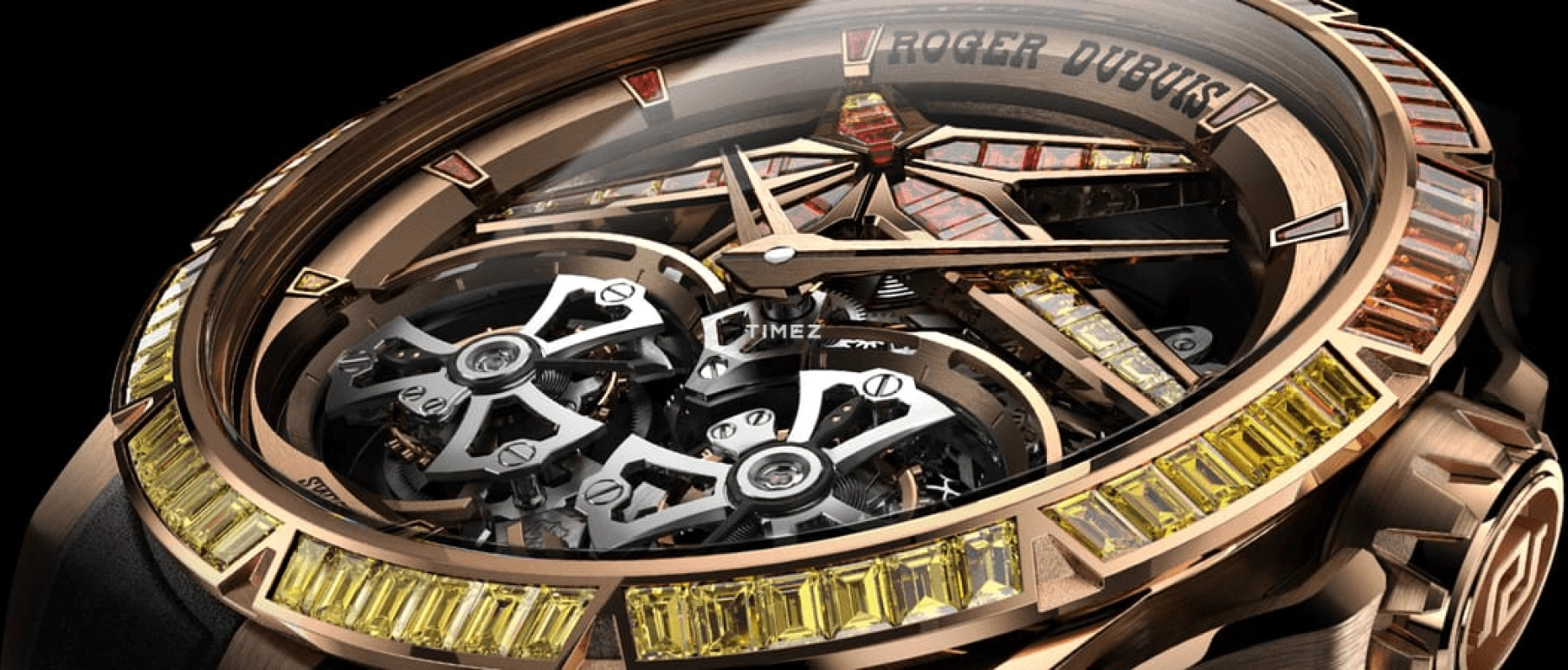 Roger Dubuis,Excalibur 45mm,45mm,Rose Gold,Skeleton,Handwound,Tourbillon,72hours,RDDBEX1130