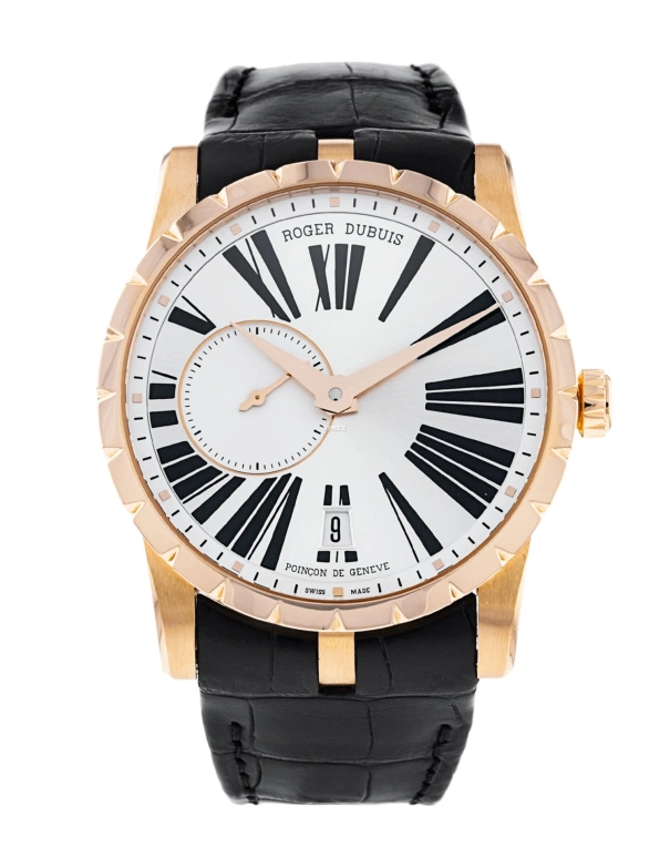 Roger Dubuis,Excalibur 42mm,42mm,Rose Gold,Silver,Rose,Black,Automatic,52hours,In-house Caliber,RDDBEX0442