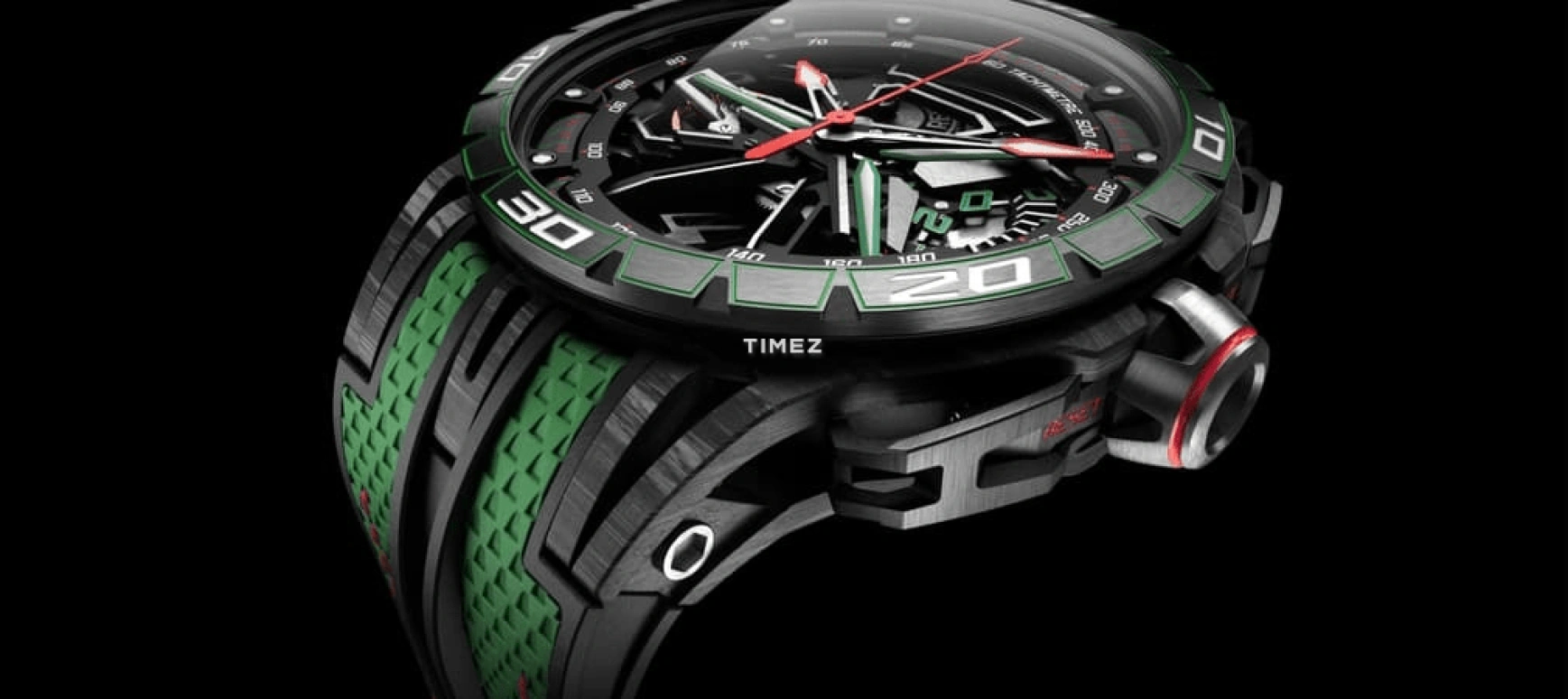 Roger Dubuis,Excalibur Spider 45mm,45mm,Carbon,Skeleton,Black,Automatic,Chronograph,Flyback,RDDBEX1102