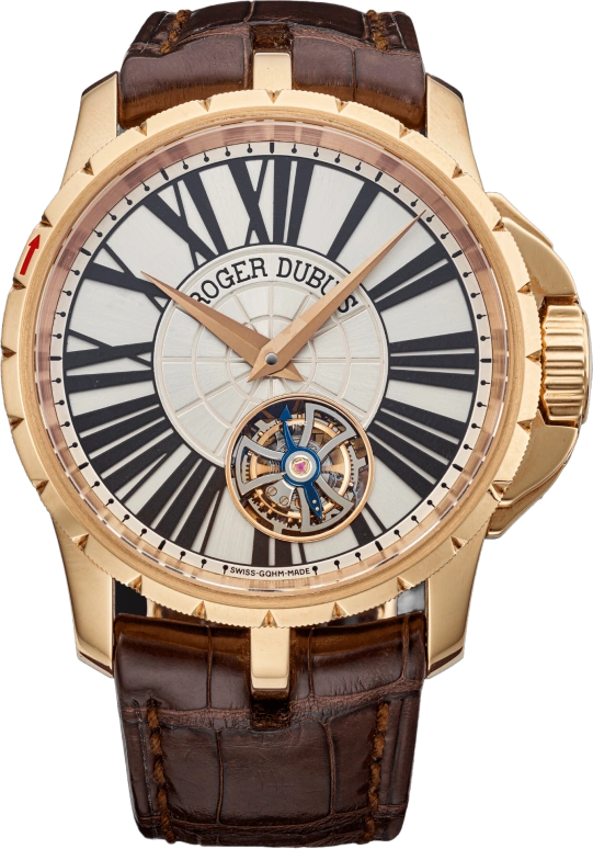 Roger Dubuis,Excalibur 36mm,36mm,Rose Gold,White,Automatic,Tourbillon,Sapphire,Crystal Glass,RDDBEX0072