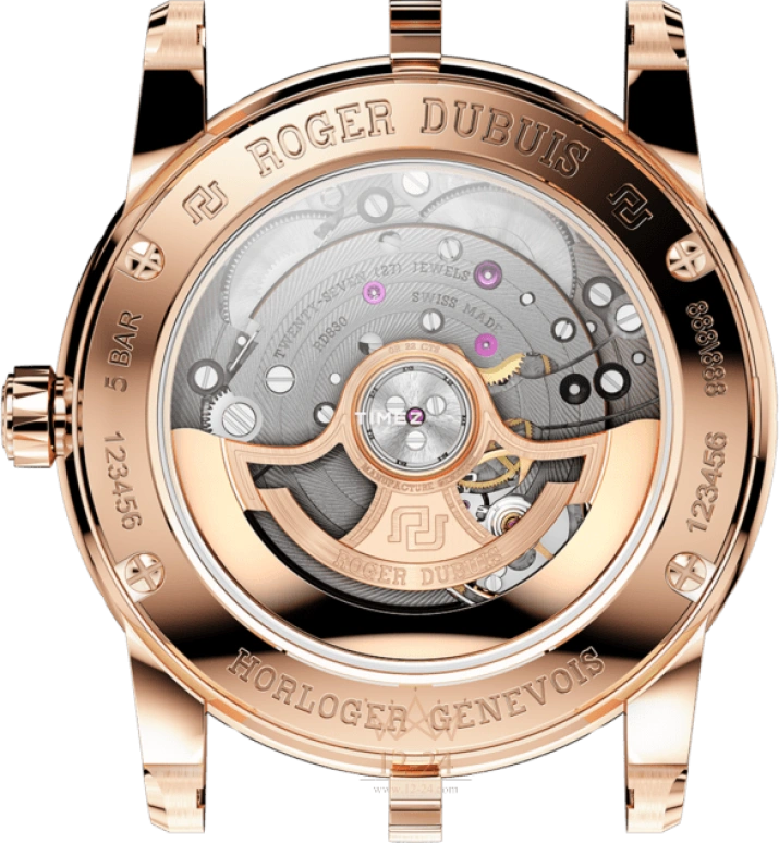 Roger Dubuis,Excalibur 36mm,36mm,Rose Gold,White,Automatic,Day,48hours,RDDBEX0667