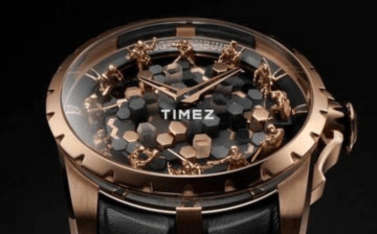 Roger Dubuis,Knights of The Round Table 45mm,45mm,Rose Gold,Rose Gold,Black,Automatic,48hours,In-house Caliber,RDDBEX1094