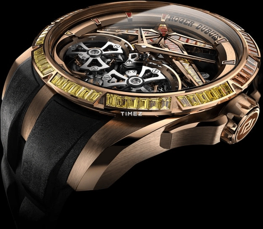 Roger Dubuis,Excalibur 45mm,45mm,Rose Gold,Skeleton,Handwound,Tourbillon,72hours,RDDBEX1130