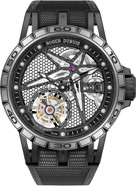 Roger Dubuis,Excalibur Spider 39mm,39mm,Titanium,Luminous,Black,Handwound,60hours,In-house Caliber,RDDBEX0815