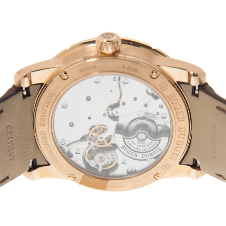 Roger Dubuis,Excalibur 42mm,42mm,Rose Gold,Silver White,Automatic,Day,52hours,RDDBEX0483