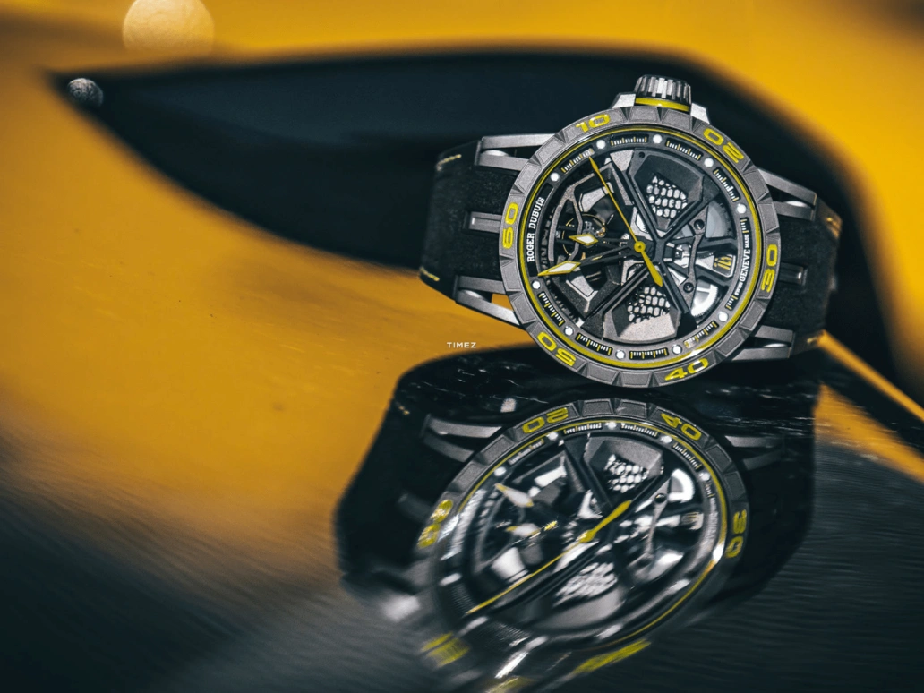 Roger Dubuis,Excalibur Spider 45mm,45mm,Titanium,Luminous,White,Yellow,Black,Automatic,60hours,In-house Caliber,RDDBEX0792