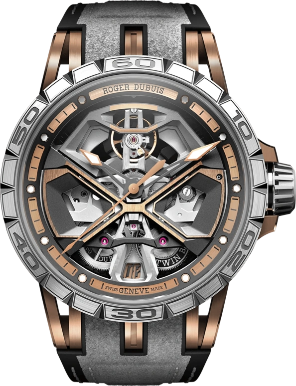 Roger Dubuis,Excalibur Spider 45mm,45mm,Titanium,Rose,Luminous,White,Black,Automatic,60hours,In-house Caliber,RDDBEX0750