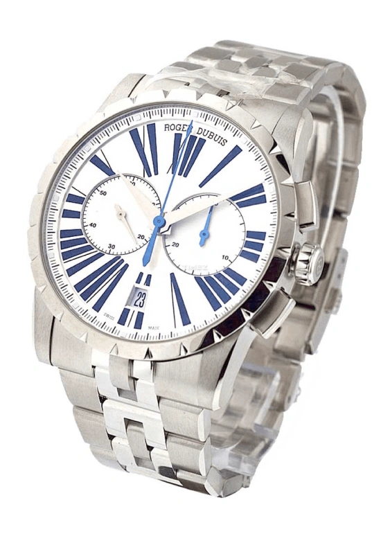 Roger Dubuis,Excalibur 42mm,42mm,Stainless Steel,Silver White,Automatic,Chronograph,Day,RDDBEX0400