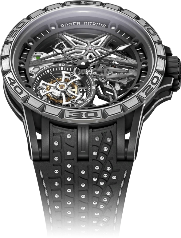 Roger Dubuis,Excalibur Spider 45mm,45mm,Titanium,Luminous,White,Black,Handwound,60hours,In-house Caliber,RDDBEX0753
