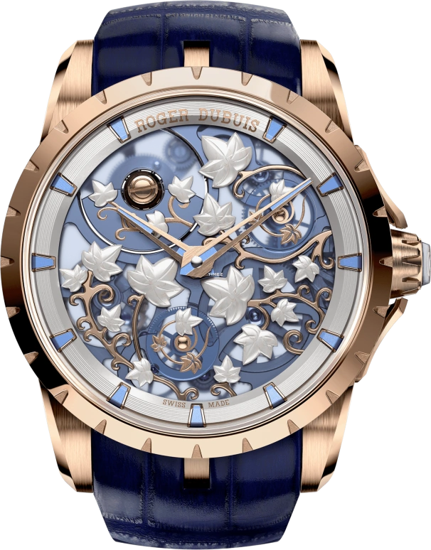 Roger Dubuis,Excalibur 38mm,38mm,Rose Gold,Blue,White,Automatic,72hours,In-house Caliber,RDDBEX1207