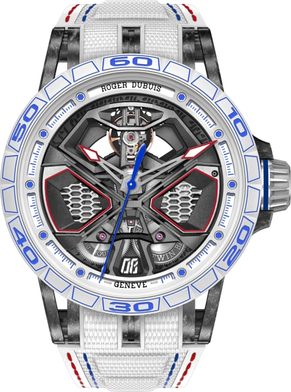 Roger Dubuis,Excalibur 45mm,45mm,Carbon,Blue,Automatic,60hours,In-house Caliber,RDDBEX0967