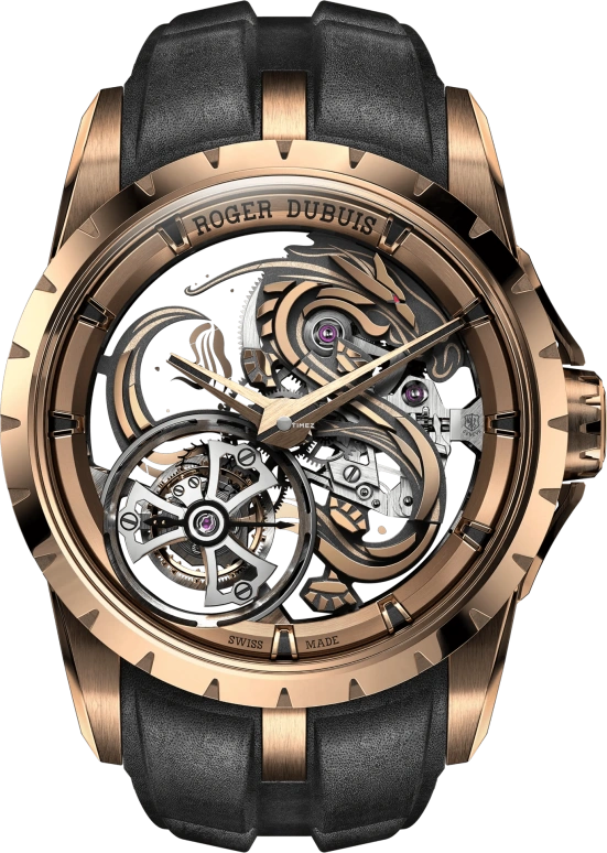 Roger Dubuis,Excalibur 42mm,42mm,Rose Gold,Skeleton,Rose Gold,Handwound,Tourbillon,72hours,RDDBEX1111