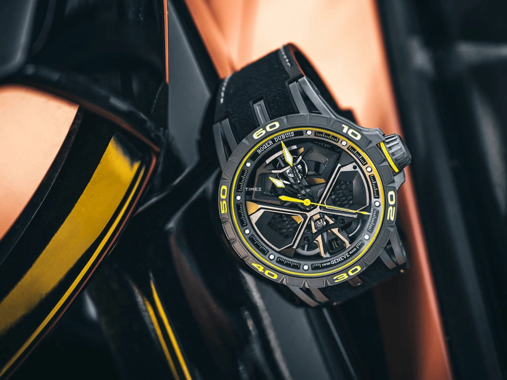 Roger Dubuis,Excalibur Spider 45mm,45mm,Titanium,Luminous,White,Yellow,Black,Automatic,60hours,In-house Caliber,RDDBEX0792