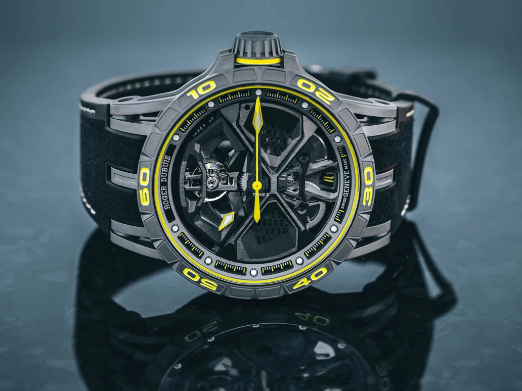Roger Dubuis,Excalibur Spider 45mm,45mm,Titanium,Luminous,White,Yellow,Black,Automatic,60hours,In-house Caliber,RDDBEX0792