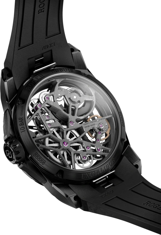 Roger Dubuis,Excalibur 42mm,42mm,Titanium,Black,Skeleton,Automatic,72hours,In-house Caliber,RDDBEX1136