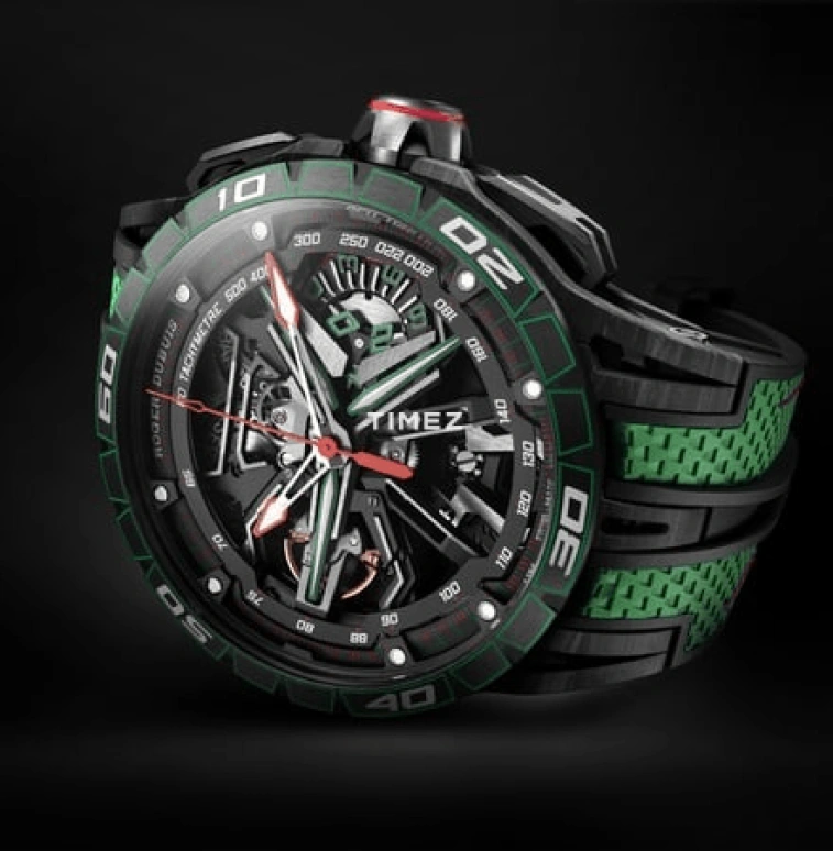 Roger Dubuis,Excalibur Spider 45mm,45mm,Carbon,Skeleton,Black,Automatic,Chronograph,Flyback,RDDBEX1102