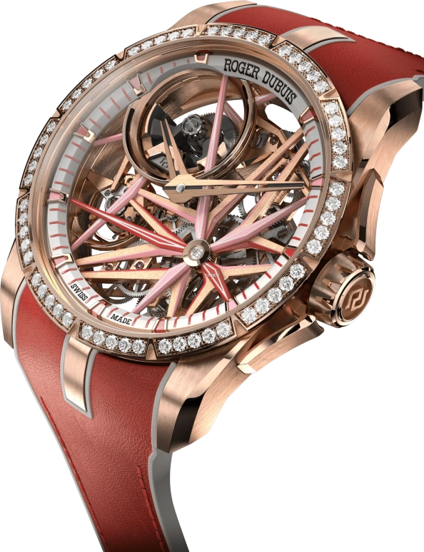 Roger Dubuis,Excalibur 42mm,42mm,Pink Gold,Skeleton,Automatic,72hours,In-house Caliber,RDDBEX1137