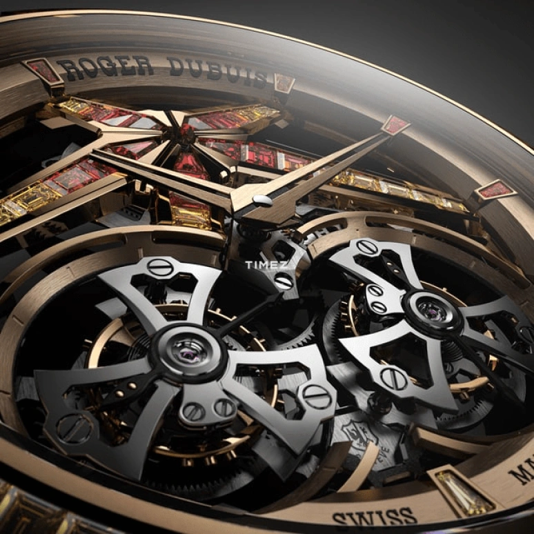Roger Dubuis,Excalibur 45mm,45mm,Rose Gold,Skeleton,Handwound,Tourbillon,72hours,RDDBEX1130