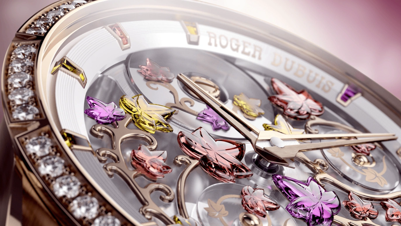 Roger Dubuis,Excalibur 38mm,38mm,Rose Gold,Multi-Color,Grey,Automatic,72hours,In-house Caliber,RDDBEX1208