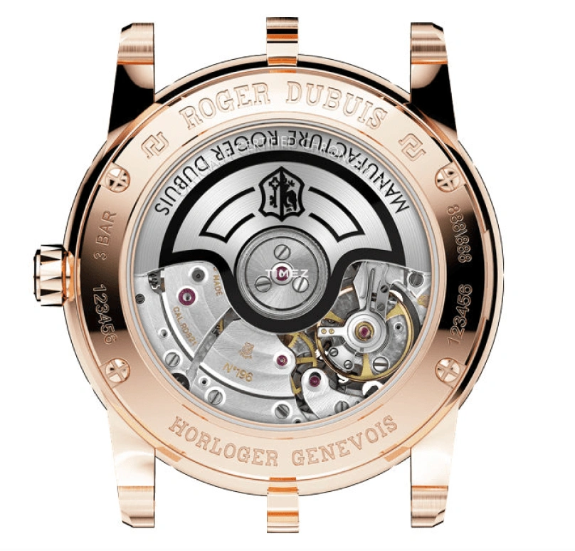 Roger Dubuis,Excalibur 36mm,36mm,Rose Gold,Silver,Grey,Automatic,48hours,In-house Caliber,RDDBEX0455