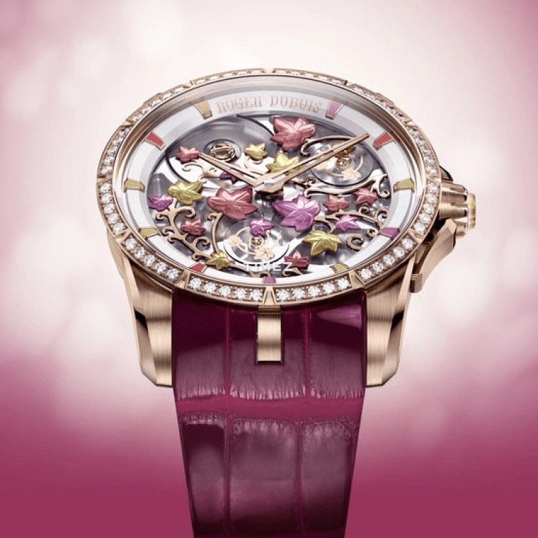 Roger Dubuis,Excalibur 38mm,38mm,Rose Gold,Multi-Color,Grey,Automatic,72hours,In-house Caliber,RDDBEX1208