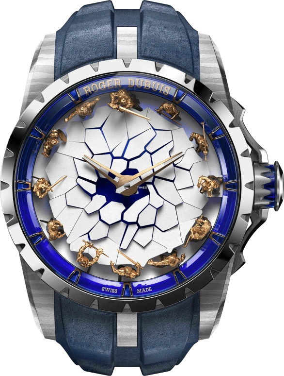 Roger Dubuis,Knights of The Round Table 45mm,45mm,Titanium,White,Automatic,48hours,In-house Caliber,RDDBEX1058