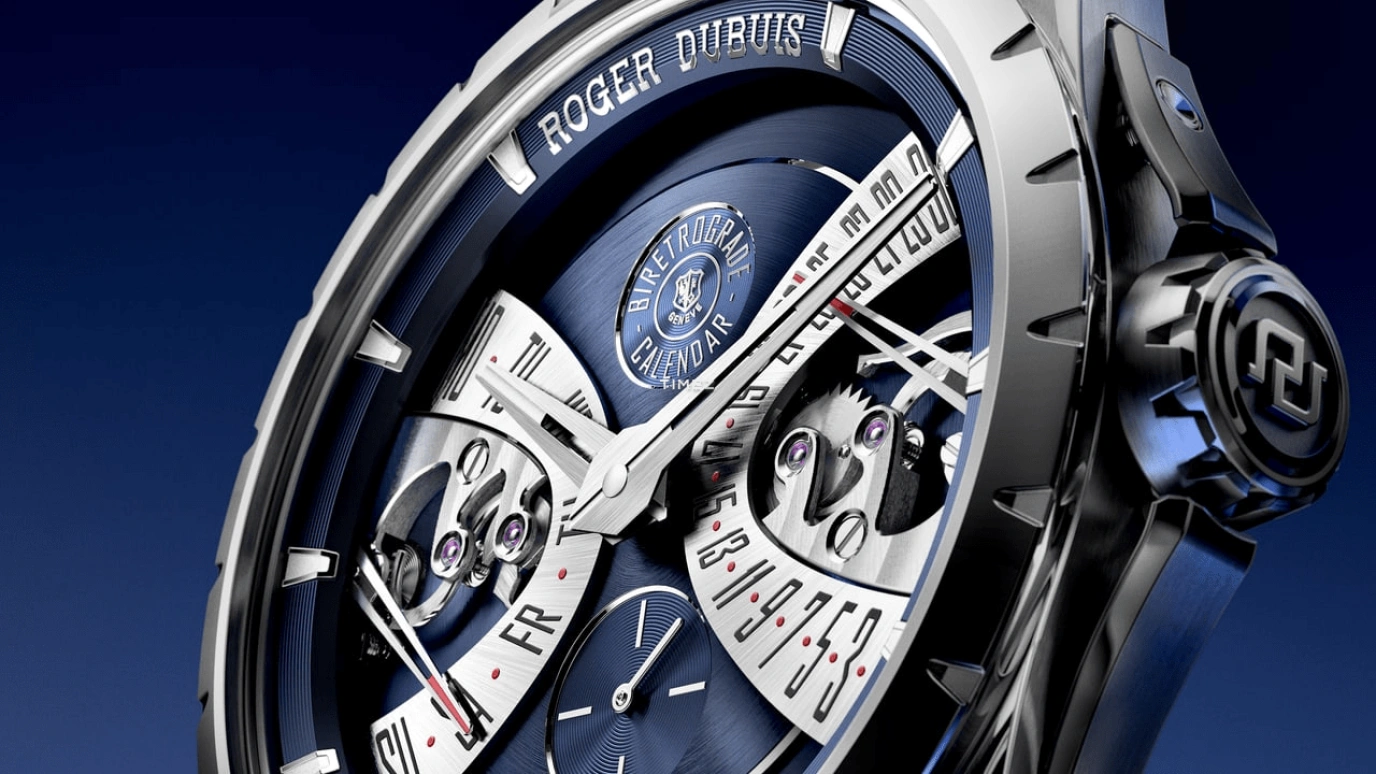 Roger Dubuis,Excalibur 40mm,40mm,Stainless Steel,Blue,Automatic,Date,Day,Retrograde,RDDBEX1209