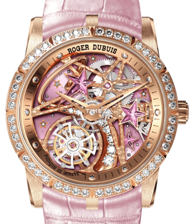 Roger Dubuis,Excalibur 36mm,36mm,Rose Gold,Rose,Multi-Color,Handwound,Tourbillon,60hours,RDDBEX0662