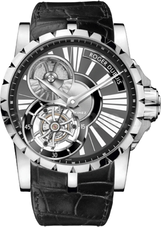 Roger Dubuis,Excalibur 45mm,45mm,White Gold,60hours,In-house Caliber,Sapphire,Crystal Glass,RDDBEX0285