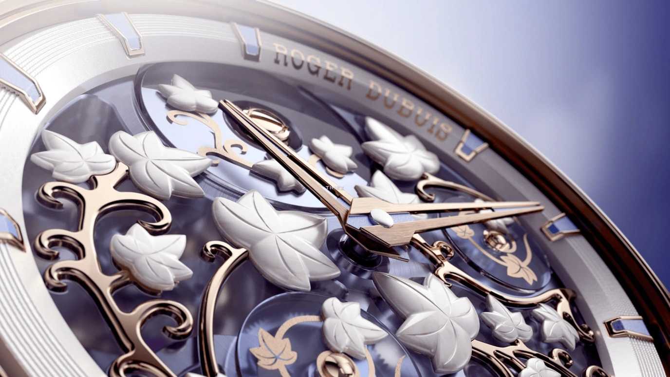Roger Dubuis,Excalibur 38mm,38mm,Rose Gold,Blue,White,Automatic,72hours,In-house Caliber,RDDBEX1207