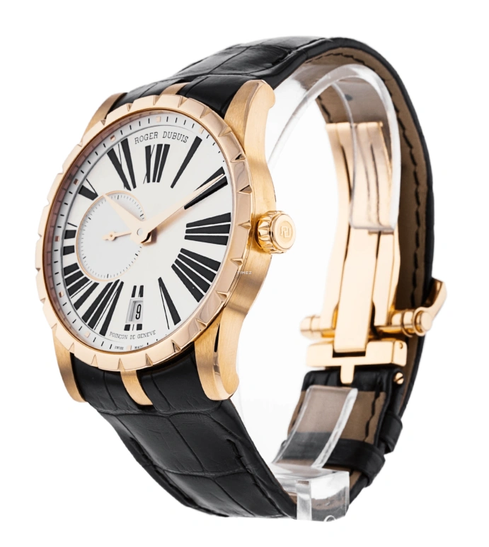 Roger Dubuis,Excalibur 42mm,42mm,Rose Gold,Silver,Rose,Black,Automatic,52hours,In-house Caliber,RDDBEX0442