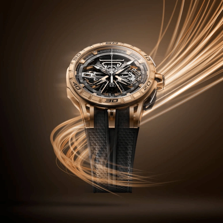 Roger Dubuis,Excalibur 45mm,45mm,Rose Gold,Black,Automatic,Chronograph,Day,Flyback,RDDBEX1138