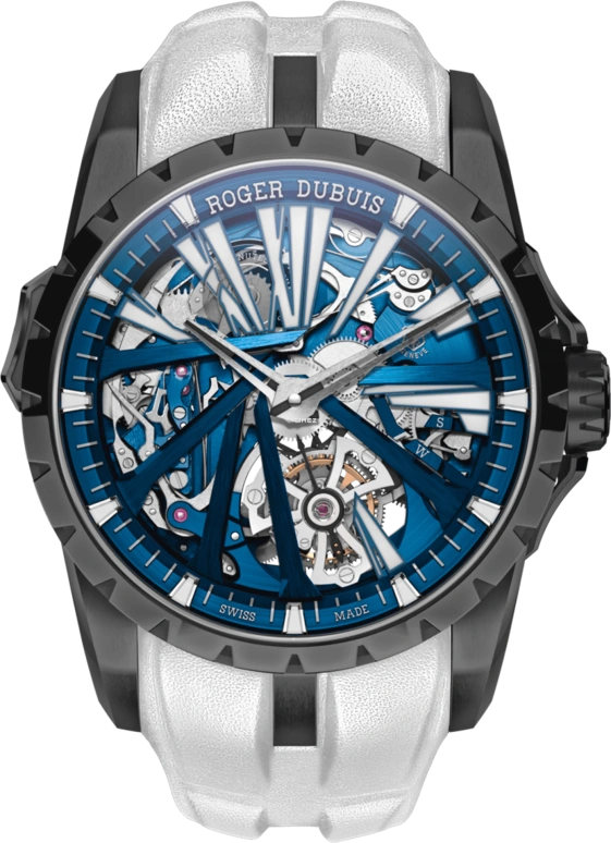 Roger Dubuis,Hyper Watches™ 45mm,45mm,Titanium,Blue,Skeleton,Automatic,Tourbillon,Minute Repeater,Function Selector,RDDBEX1133