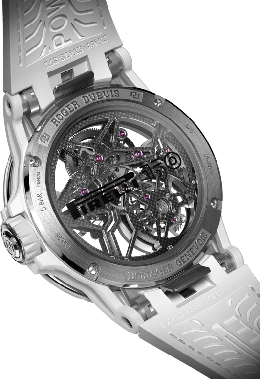 Roger Dubuis,Excalibur Spider 45mm,45mm,Titanium,Carbon,Sapphire,Rubber,Crystal,Luminous,White,Handwound,Tourbillon,60hours,RDDBEX1036