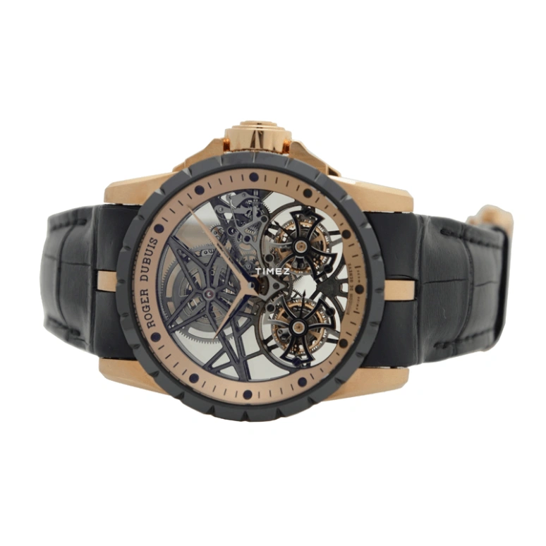 Roger Dubuis,Excalibur 45mm,45mm,Rose Gold,Skeleton,Handwound,Tourbillon,50hours,RDDBEX0472