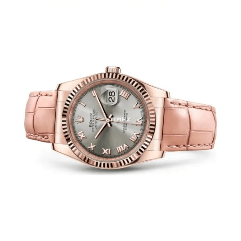 Rolex,Datejust 36 36mm,36mm,Rose Gold,Grey,Automatic,Day,48hours,116135,116135-0062