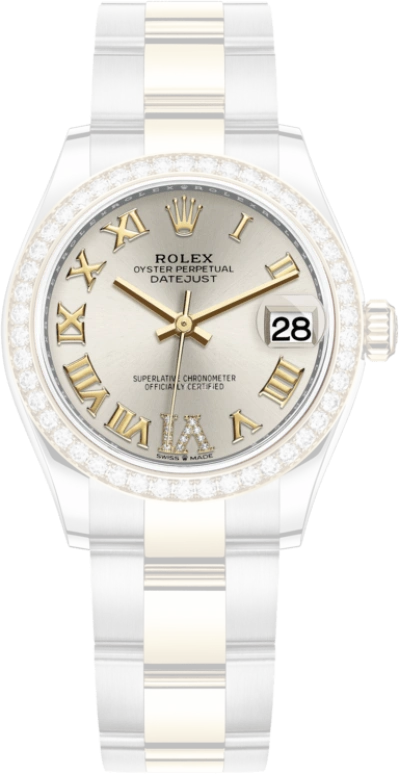 Rolex,Datejust 31 31mm,31mm,Yellow Gold,Stainless Steel,Silver,Automatic,Day,55hours,278383RBR,278383RBR-0003