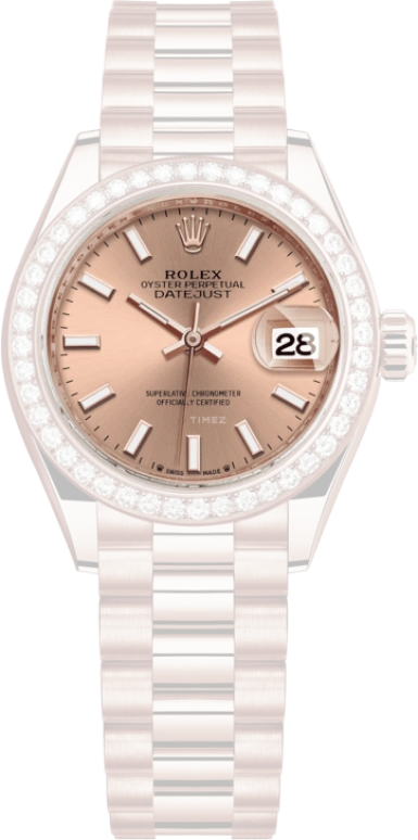 Rolex,Lady-Datejust 28mm,28mm,Everose Gold,Pink,Automatic,Day,55hours,279135RBR,279135RBR-0025