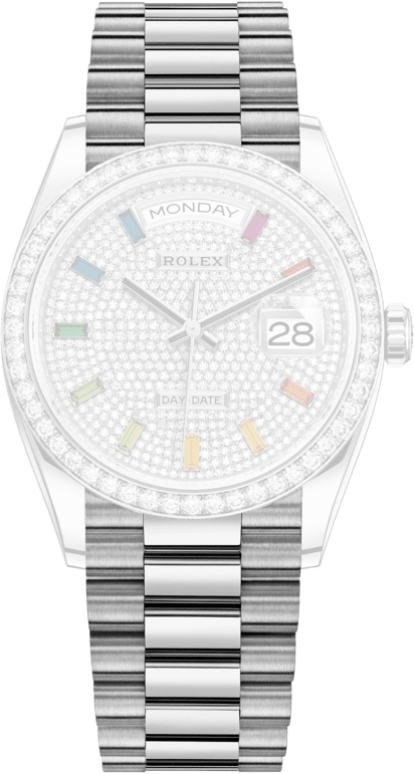 Rolex,Day-Date 36 36mm,36mm,White Gold,Automatic,Date,Day,128349RBR,128349RBR-0006