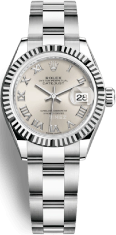 Rolex,Lady-Datejust 28mm,28mm,White Gold,Oystersteel,Silver,Automatic,Day,55hours,279174,279174-0008